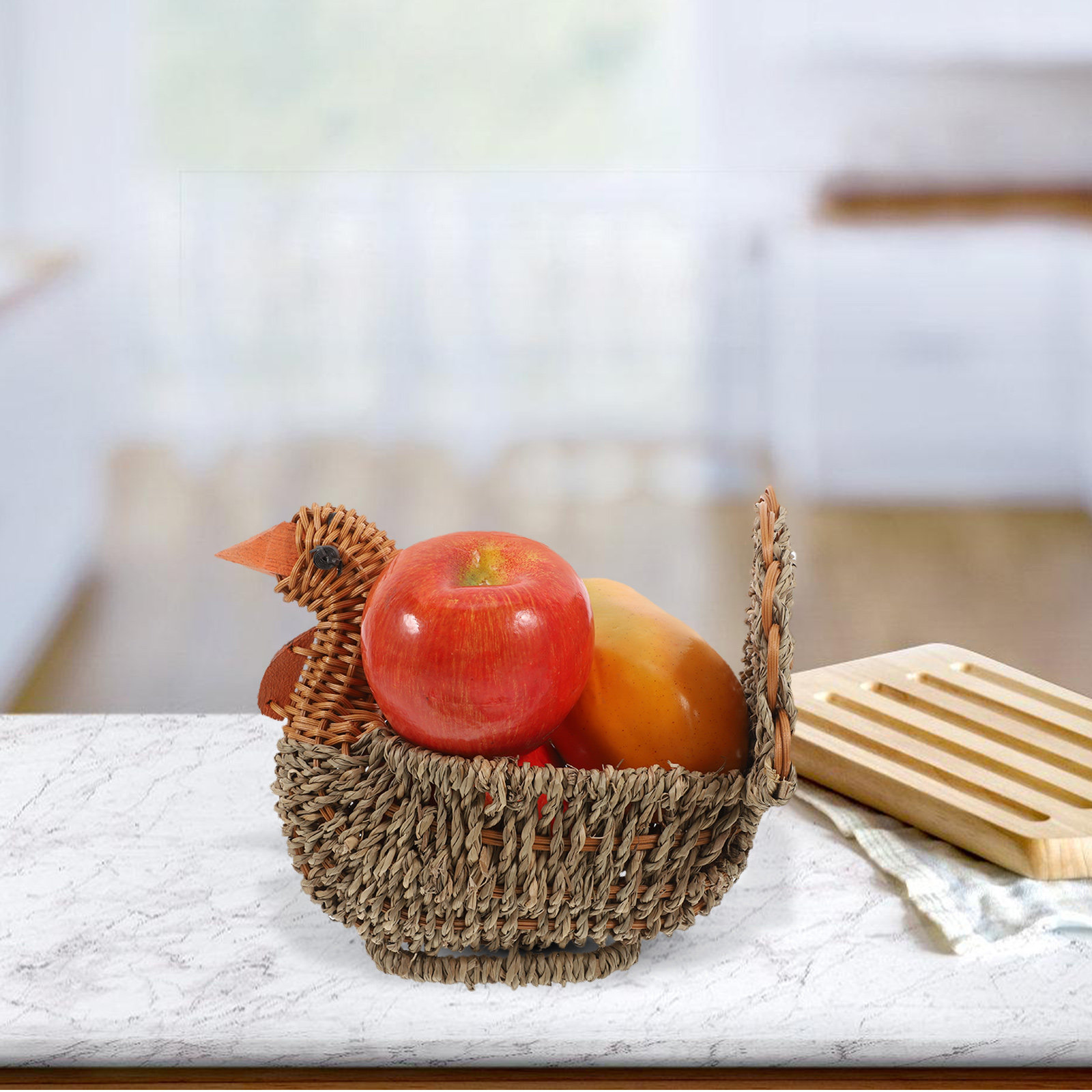 トルコ風の編み込み収納バスケット。乾燥させたわら、PP（ポリ - Dried Fruit のレビューと価格