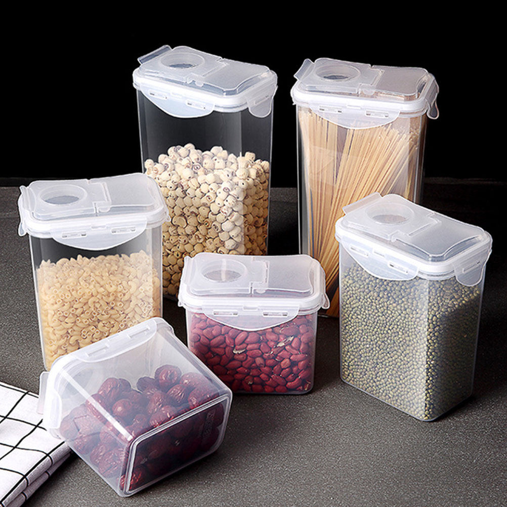 密閉蓋付きの透明なプラスチック製食品保存容器2個セット。キッ - Dried Fruit のレビューと価格