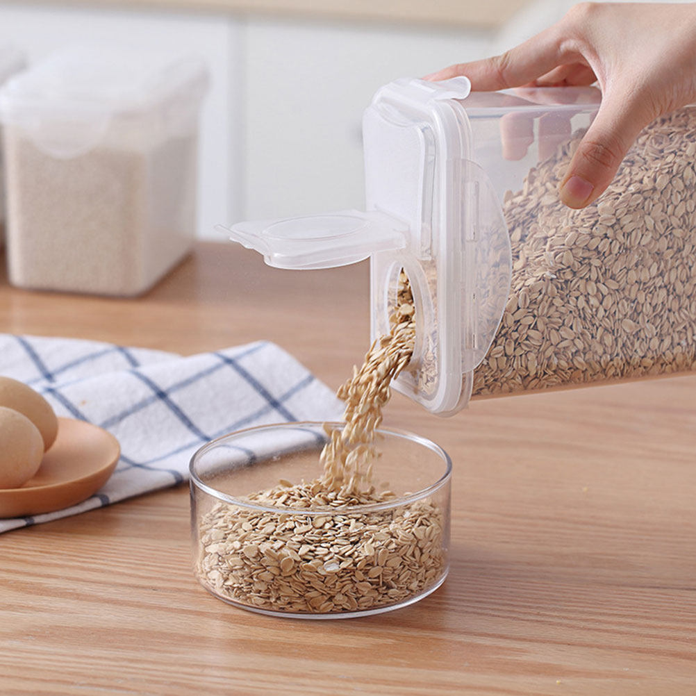 密閉蓋付きの透明なプラスチック製食品保存容器2個セット。キッ - Dried Fruit のレビューと価格